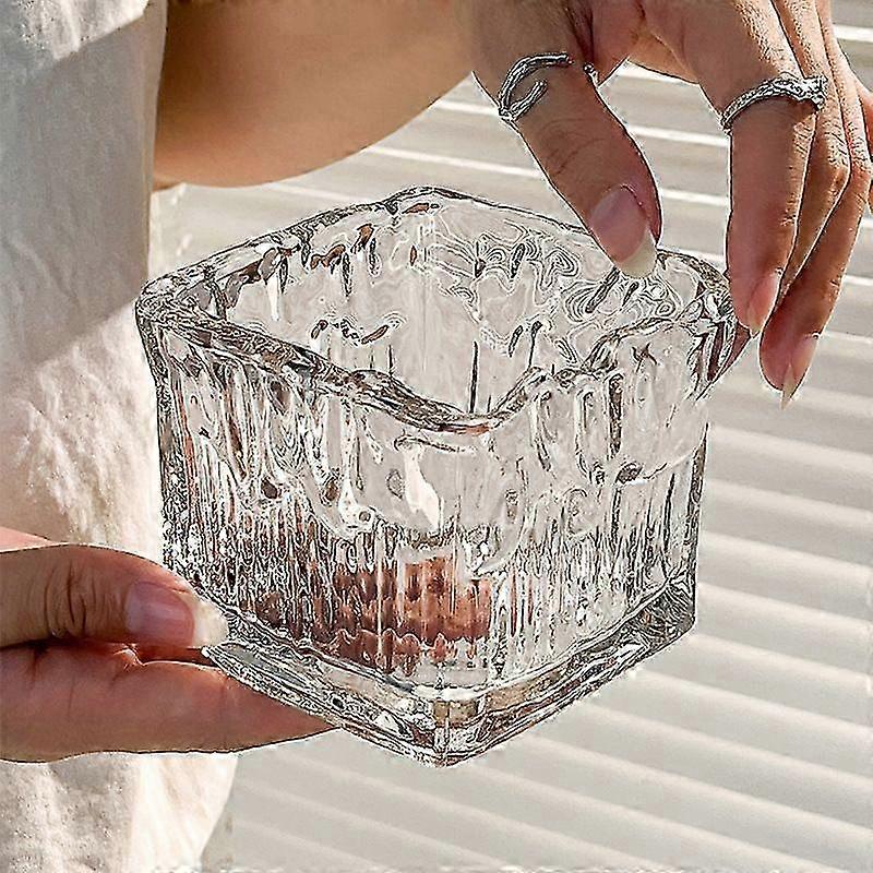 25-26 Glacier pattern glass ashtray, home creative decorative ashtray