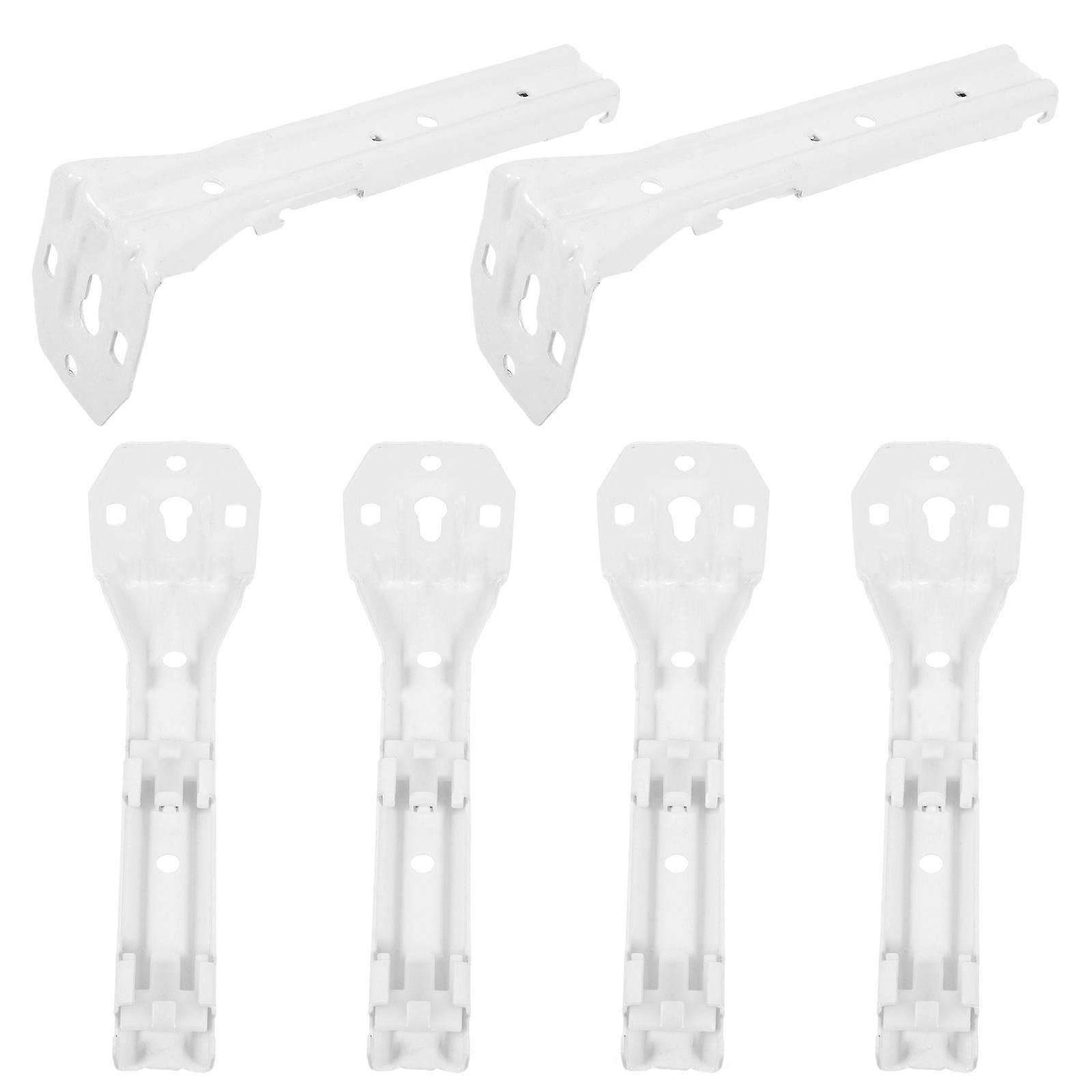 Curtain Installation Code Wall Mount Brackets for Track 6Pcs Metal Set