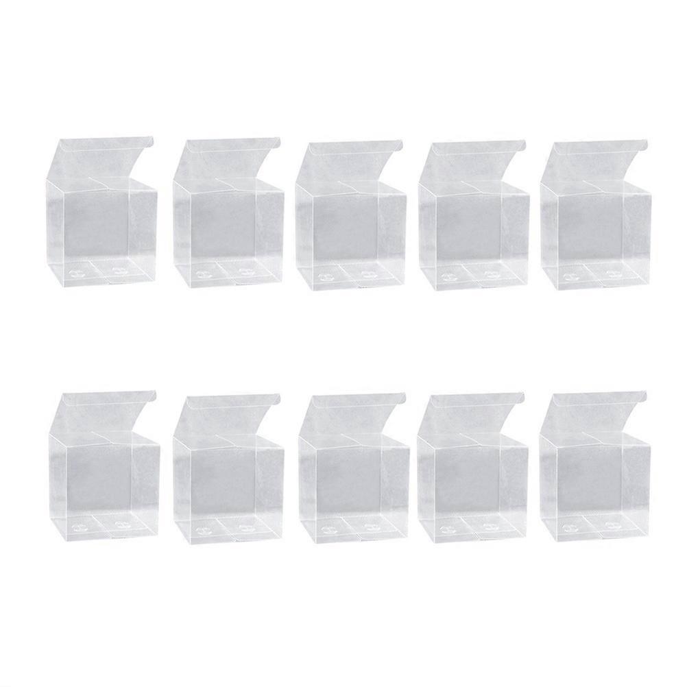 Clear PVC Packaging Box Lightweight Storage Box for Toy Gift 10cm 50Pack