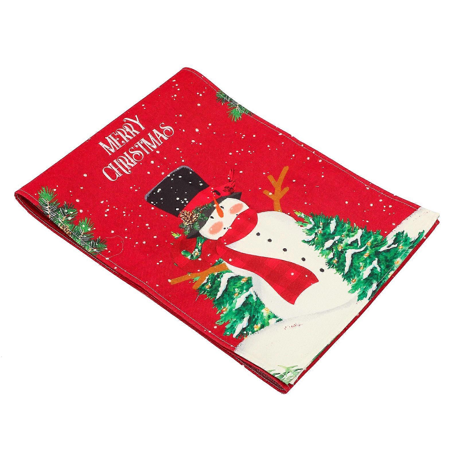 Christmas Table Runner Cotton Linen Decorative Table Runner for Dinner Party