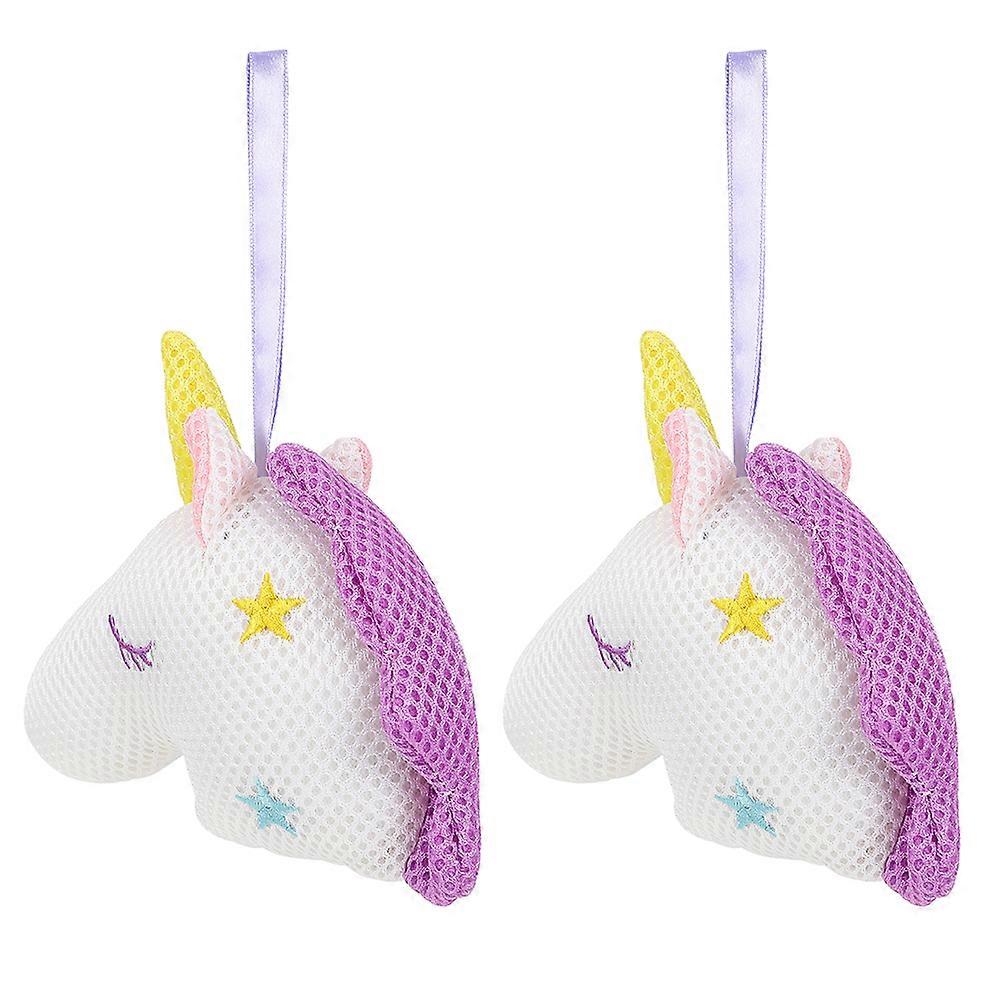 Bath Mesh Ball Shower Brush Unicorn Sponge for Thorough Cleaning 6Pcs