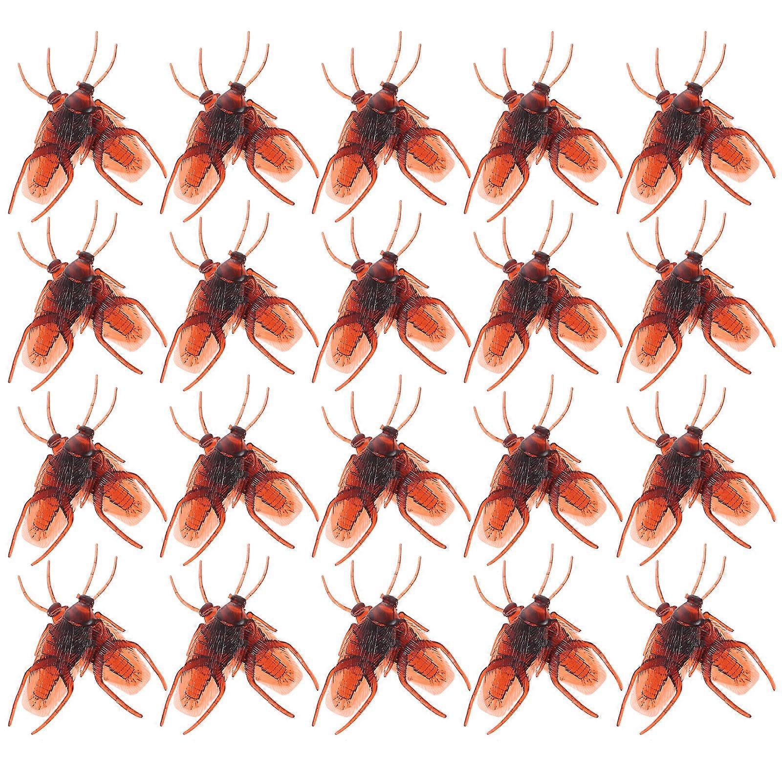 Highly Simulated Plastic Bugs for Decoration Use Perfect for Halloween Parties in Brown 100 Pieces