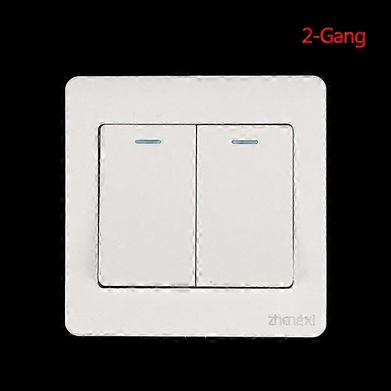1/2/3/4 Gang Wall Light Switch with On/Off Button for Home Use