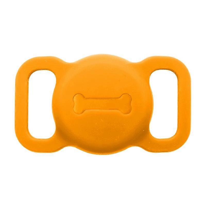 Size L Bone Pattern Silicone Cover for AirTag Bluetooth-compatible Tracker Pet Collar Protective Cas