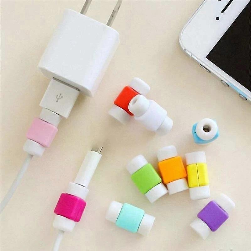 New data cable protective cover Apple Android durable universal charger thread cute anti-break protective cover 10/PCS