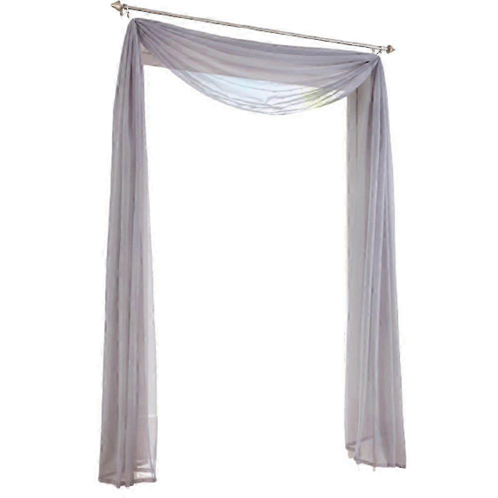 Solid color voile curtains, light grey, 140cm x 300cm
