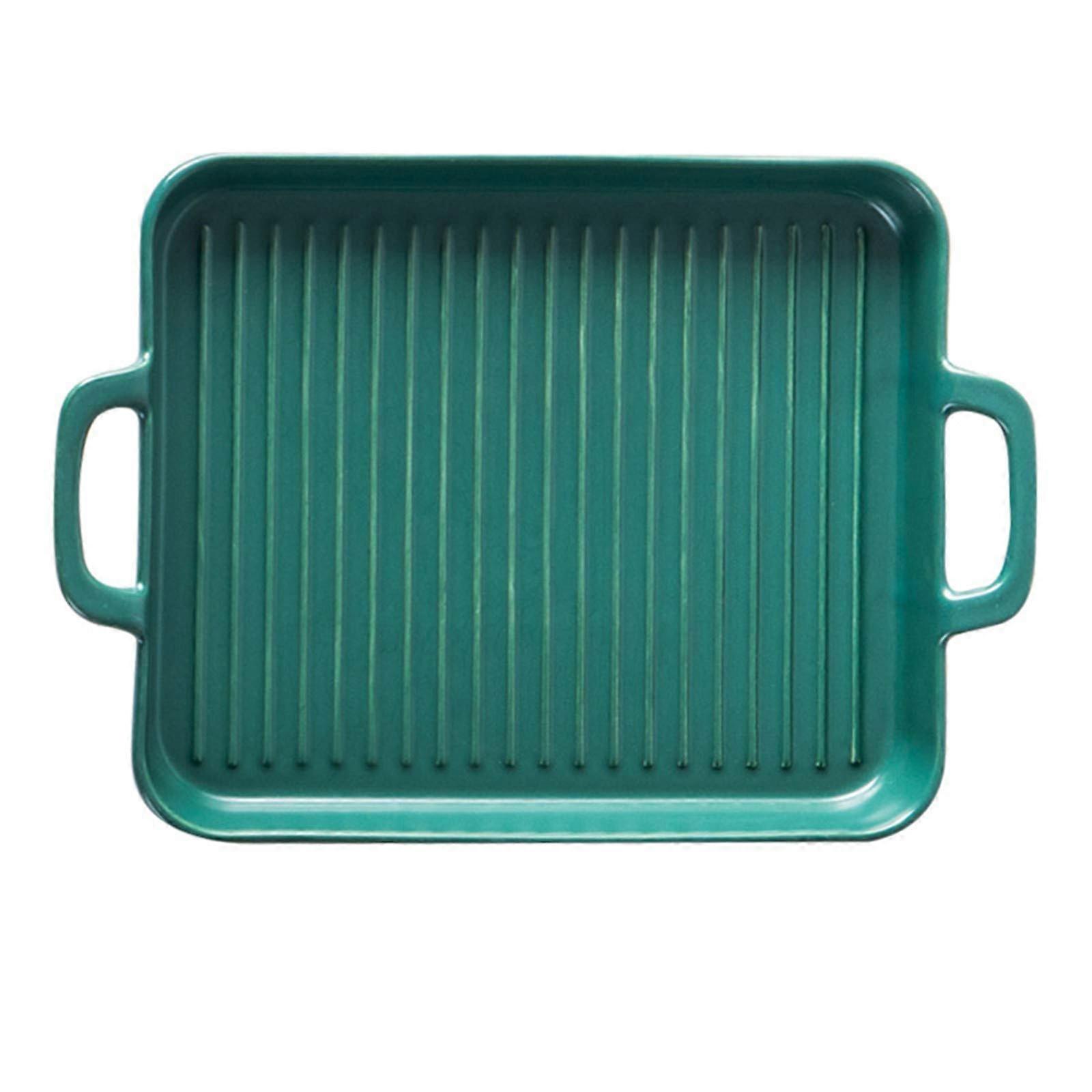 Non Stick Ceramic Bakeware Set with Handles, Multi Size Easy Clean Green Baking Pans for Oven