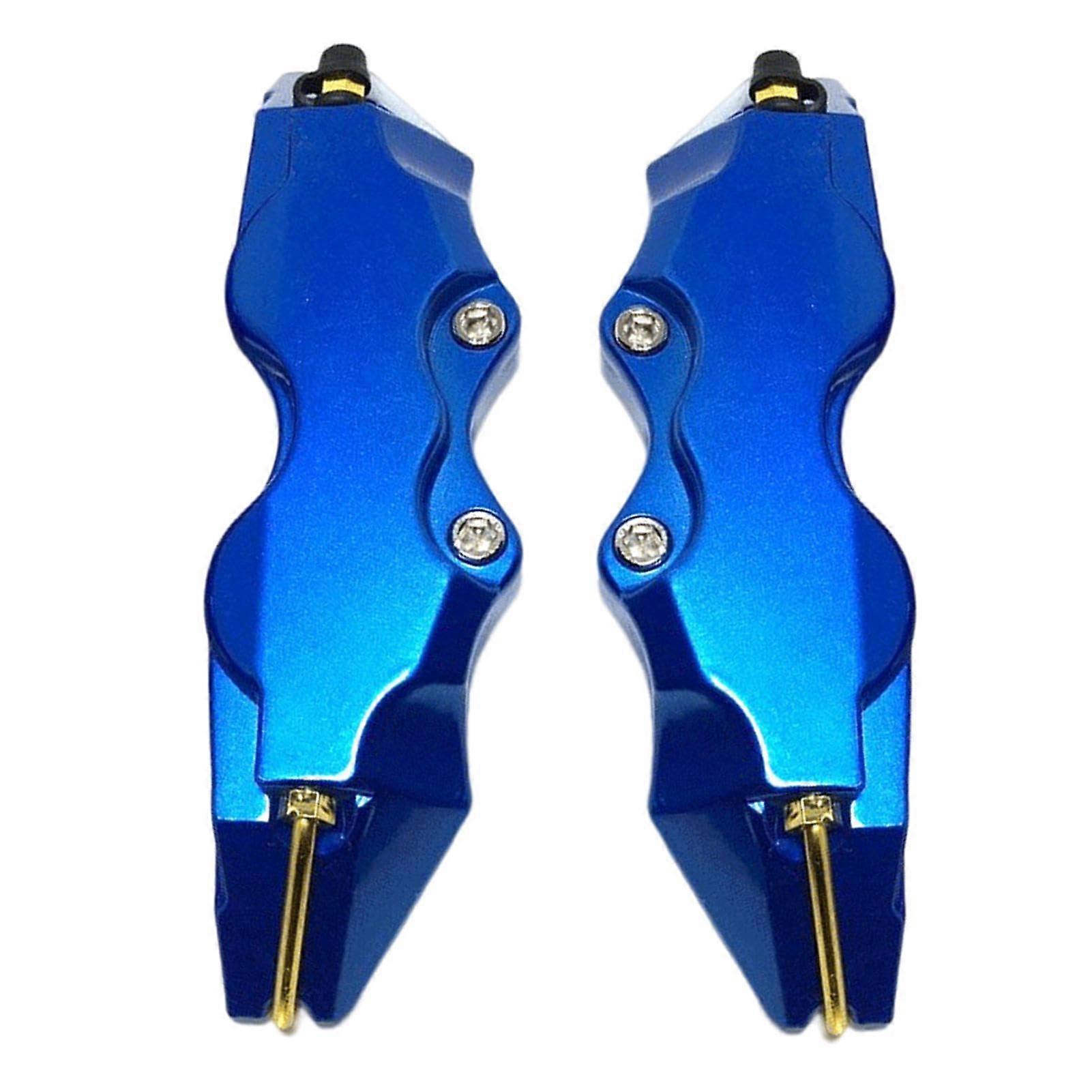 Universal Blue Car Brake Caliper Covers 2pcs Wheel Hub Protectors Dustproof RustResistant