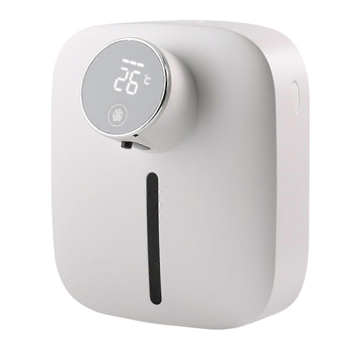 Automatic Foaming Soap Dispenser Wall Mounted Touchless Rechargeable White for Bathroom Kitchen