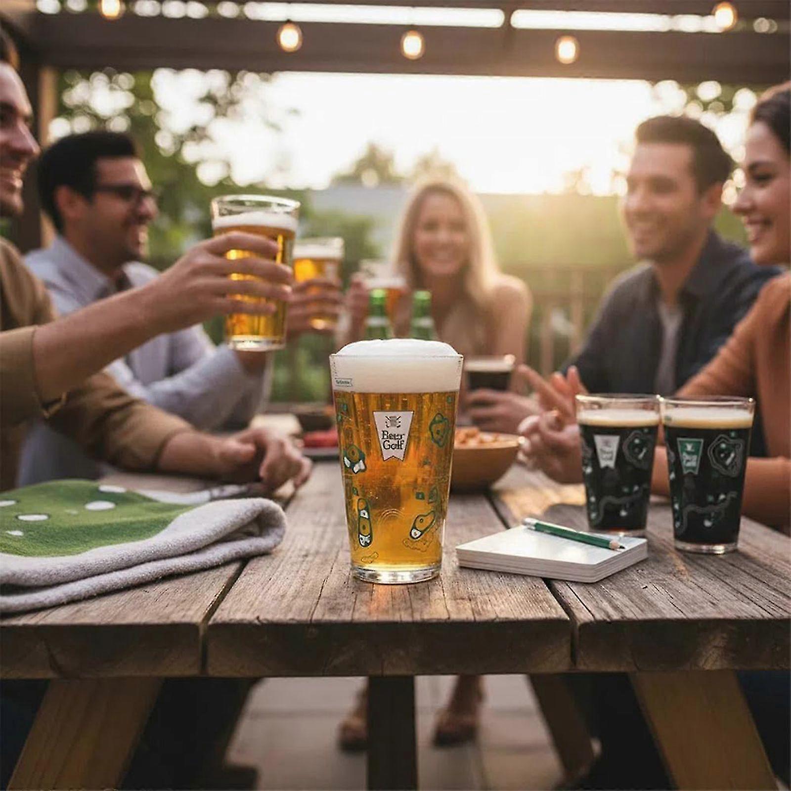 The 9 Hole Golf Course on a Beer Glass