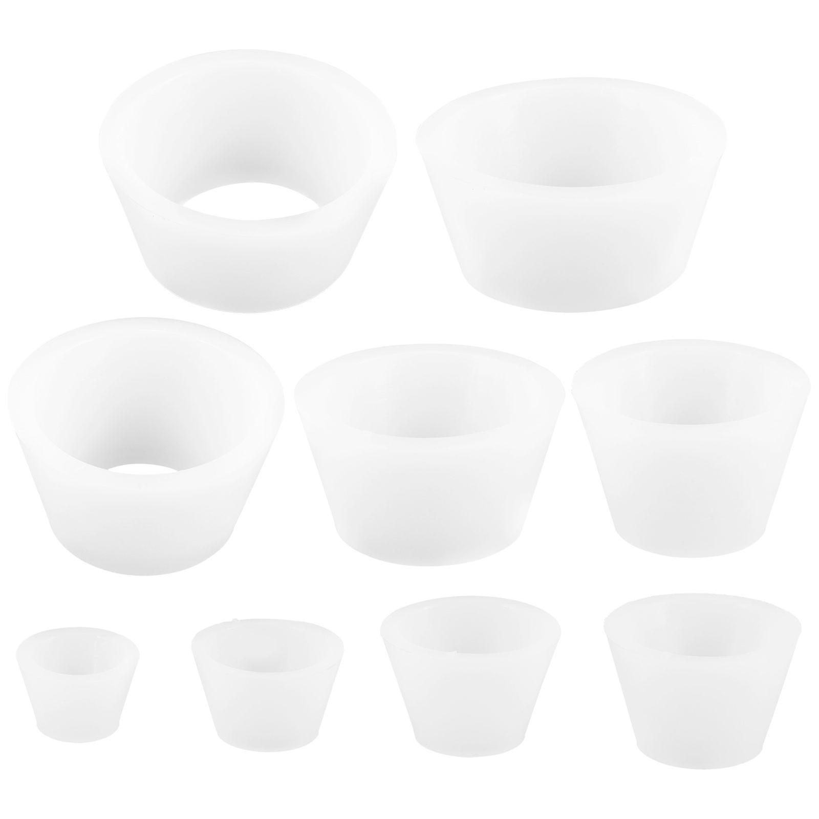 9pcs Funnel Flask Adapter Set Tapered Collar Funnel Filter Attachments Funnel Filtering Kit