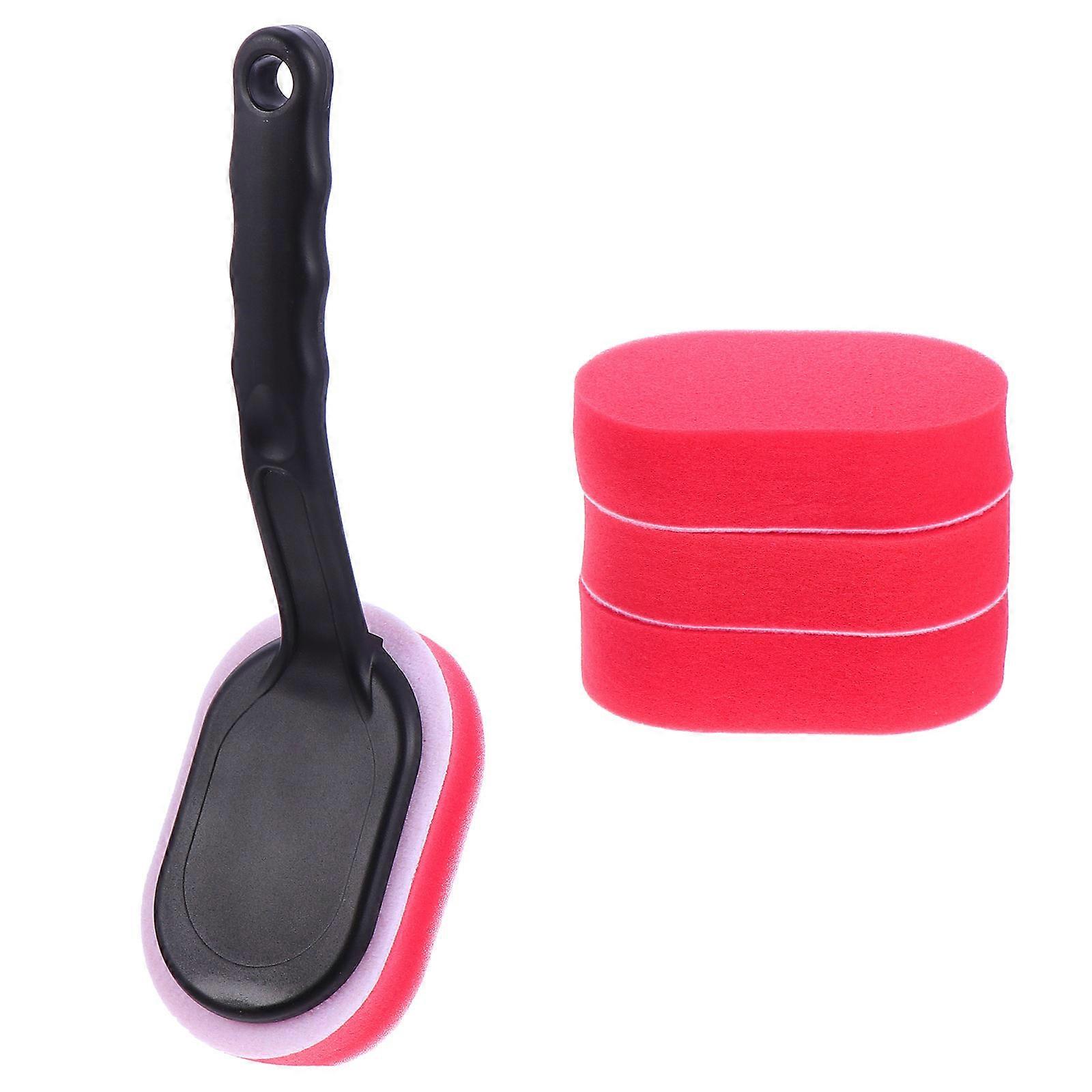 Car Tire Waxing Tool Sponge Brush Set 5Pcs for Efficient Cleaning