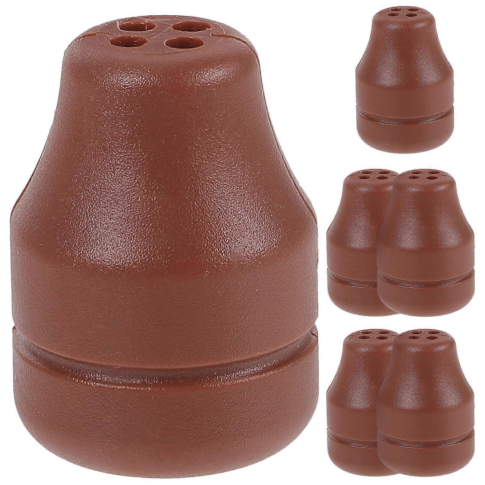 Window Blind Cord Plastic Tassel Pull Ends 6 Pcs Chocolate Cord Pull End Accessory For Home Decoration