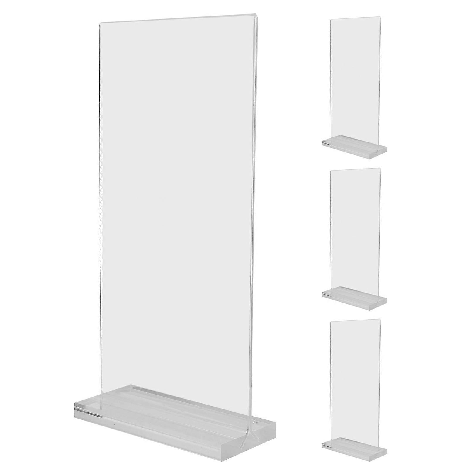 Transparent Acrylic Menu Holder for Display 20Pcs Desktop Poster Stand