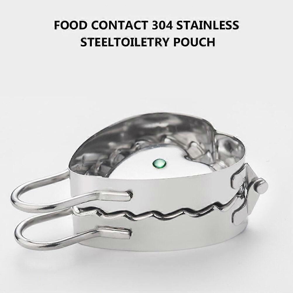 Manual Dumpling Maker Mould Heart Shaped Dumpling Tool Silver 1Pcs