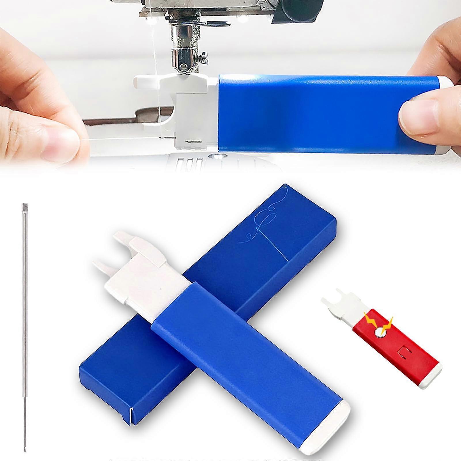 Automatic Sewing Machine Needle Threader with Strong Magnet, 1pc Replacement Hook, Compatible with Industrial Single Lockstitch Machines