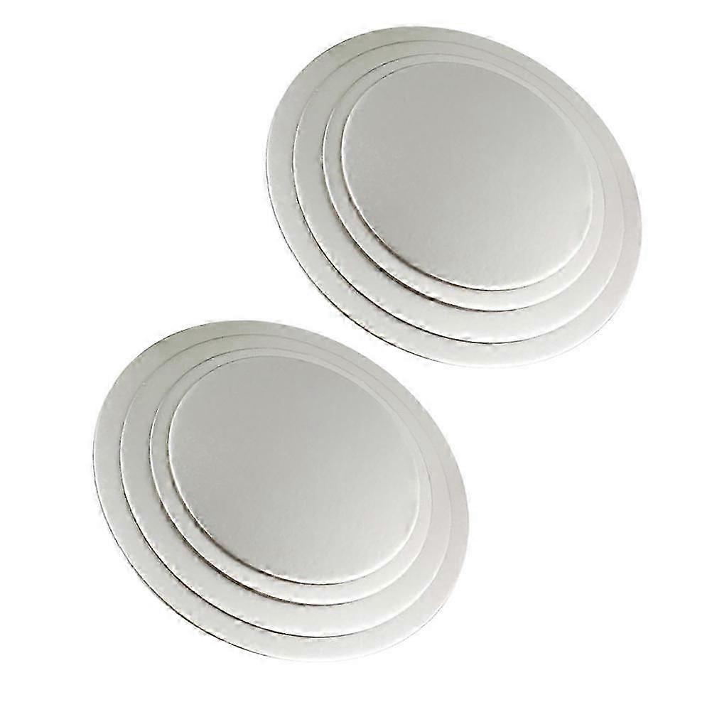 Egg Cake Boards Mousse Serving Base for Holding Cake Up 8Pcs Silver