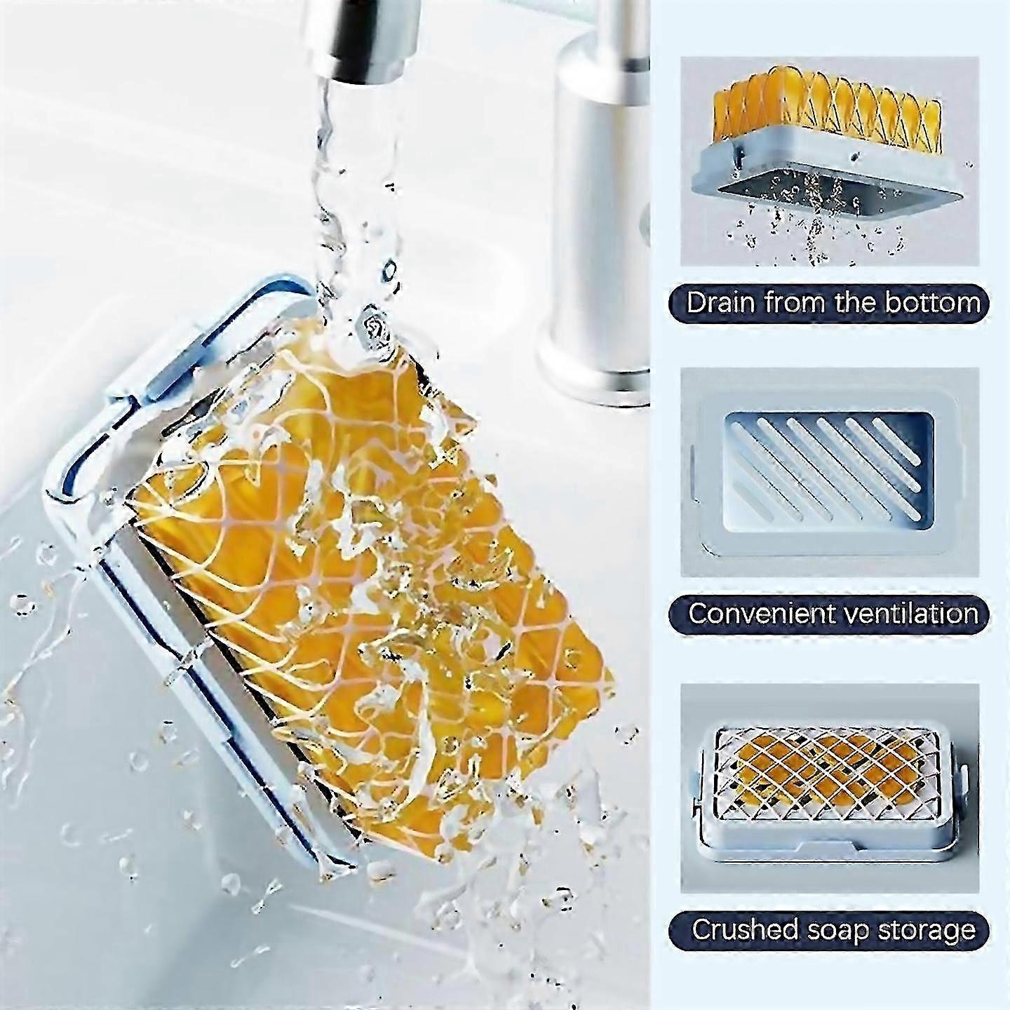 For 4pcs highly elastic mesh soap bubble box laundry soap bubble box