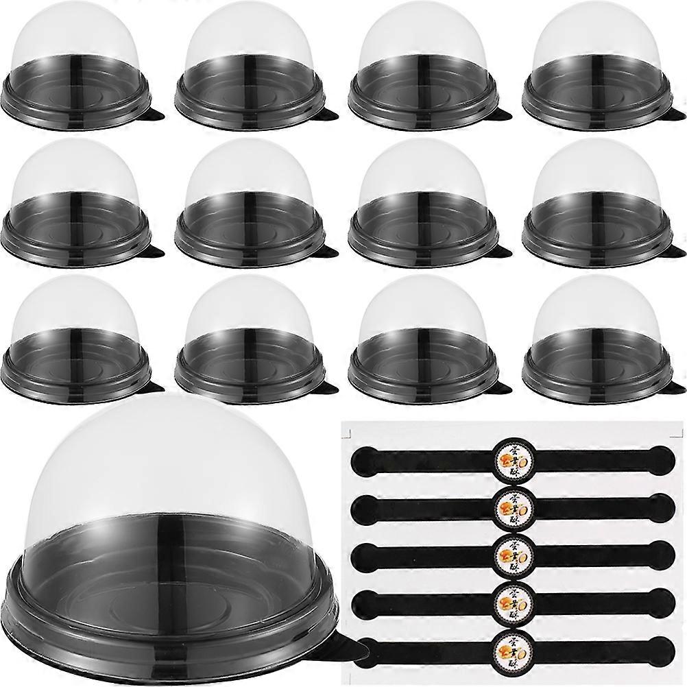 Egg Yolk Packaging Box Mousse Boxes for Storage 50Sets Black