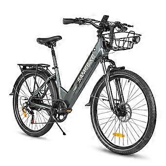Samebike RS-A01PRO-T gray 48V 15AH Electric Bike  Fat Tyre Dual Suspension 7 Speed Hydraulic Brake