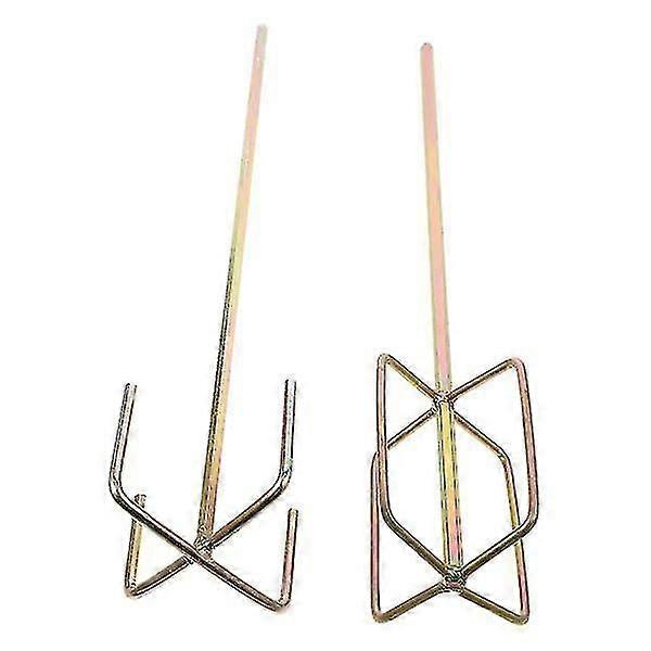2pcs Practical Paint And Mud Mixer Hexagonal Head Mud Mixer Drill Mixer Tools