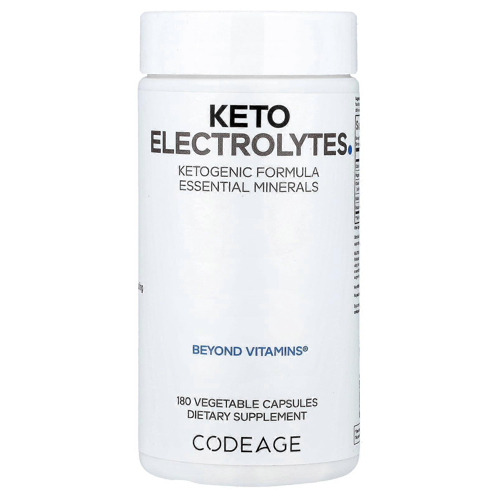 Codeage, Keto Electrolytes, 180 Vegetable Capsules