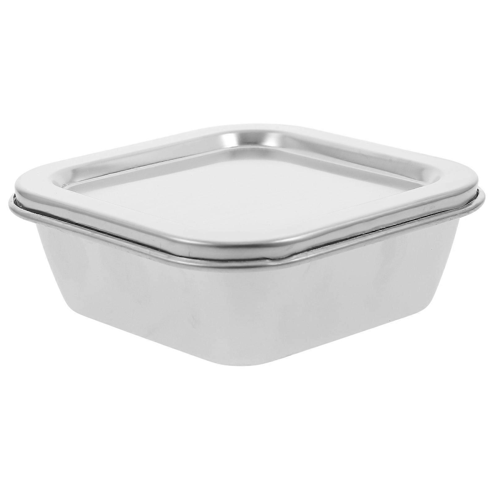 Stainless Food Storage Containers Airtight Sample Boxes Sample Testing Container 300ml Silver