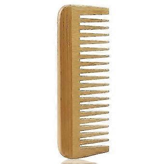 Dicker Massivholzkamm mit breiten Zinken, tragbarer Styling- und Massagekamm, antistatisch, ohne Griff, Edition 0704, 0429