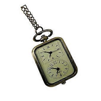 Pocket Watch Necklace Double Movement Vintage Pocket Watch Pendant Chain 1Pcs