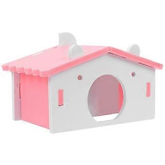 Kjæledyrrede i tre til hamster, 1 stk. rosa seng