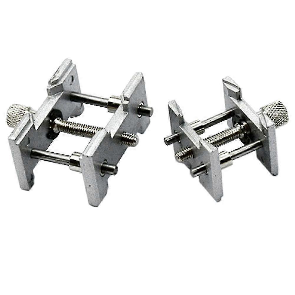 2 Set Metal Watch Movement Holder Fixed Base Multi Function compatible withWatchmaker Watch Clamp Watches Repai