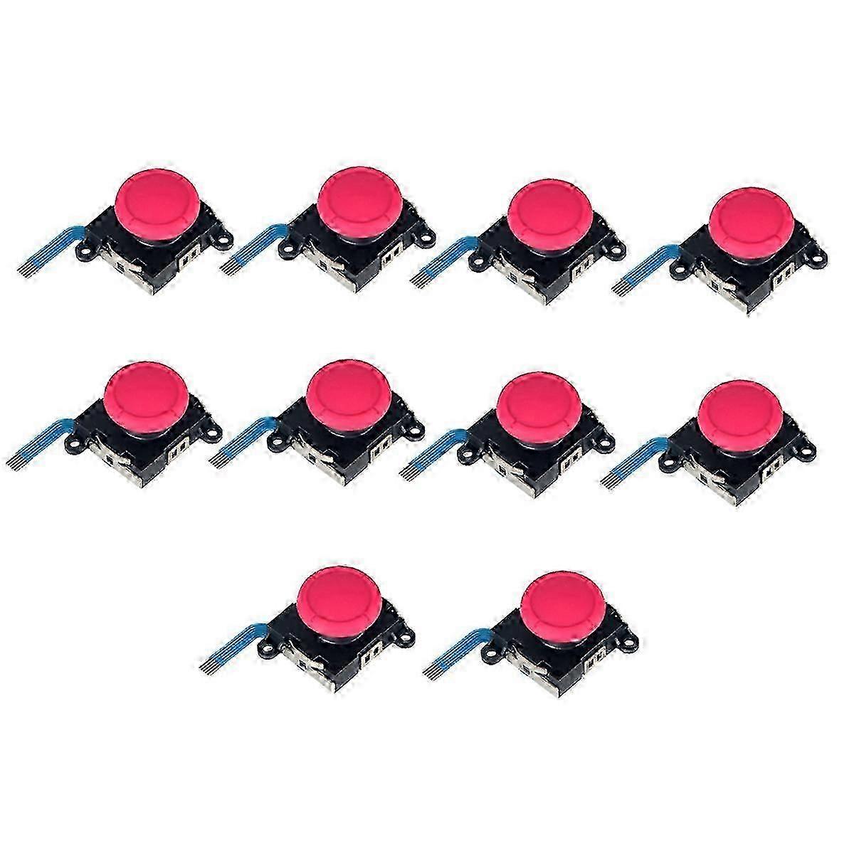 10PCS 3D Analog Joystick Switch Lite Joycon Controller Red
