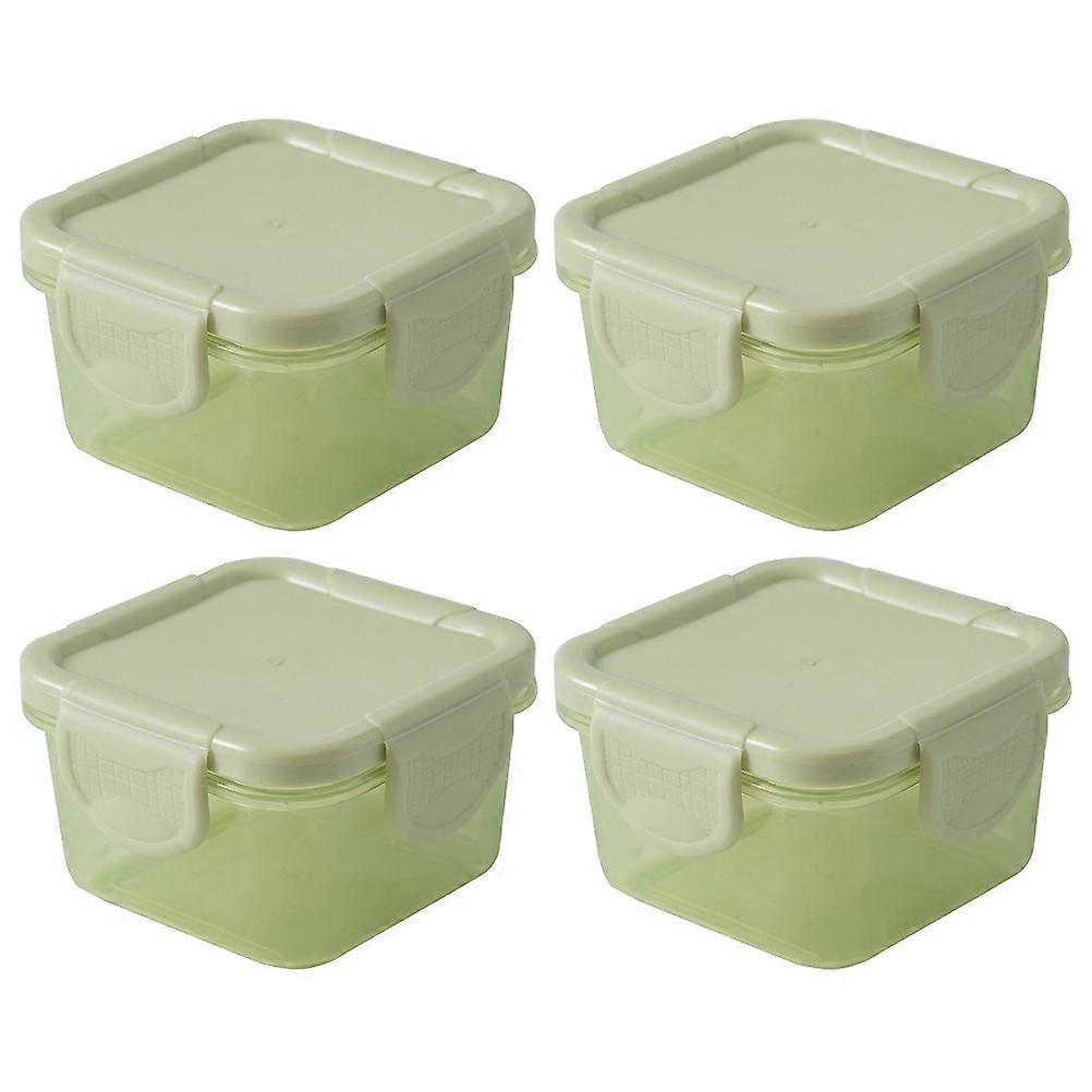 4Pcs Mini Fresh-Keeping Boxes Lidded Vegetables Containers Condiment Case