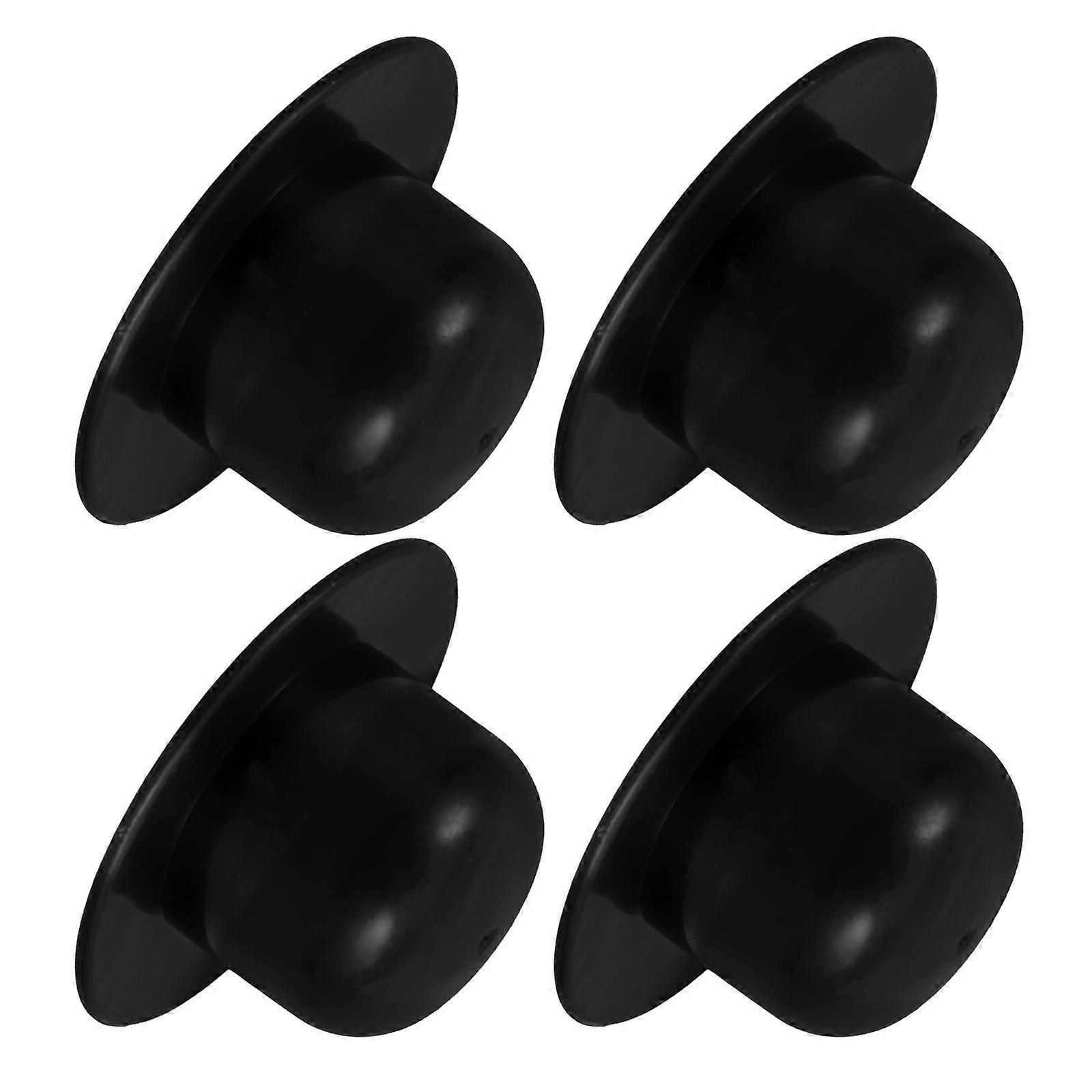 Pool Strainer Hole Plug for Pool Use 4Pcs Black PVC Plastic Durable