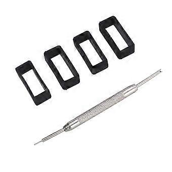 Watch Band Loop Rubber Replacement with Tool 8Pcs for Watch Accessories