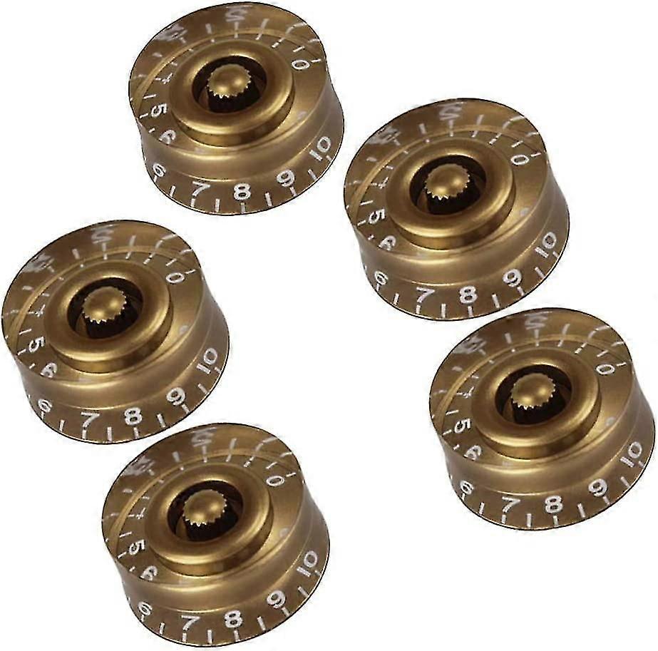 elektrisk gitar speed dial knott (gull) (5 stk)