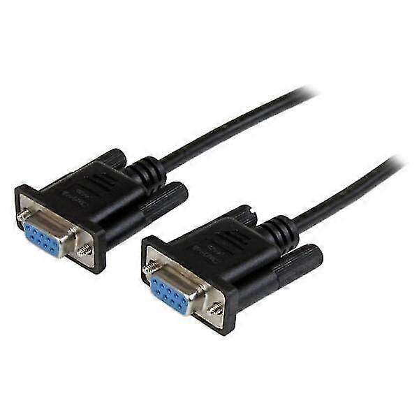 .com 2m Black DB9 RS232 Serial Null Modem Cable F/F SCNM9FF2MBK