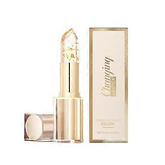 Color Changing Lipstick, Transferproof Color Changing Lipstick Gold Foil for Women Long Lasting 24 Hours, Moisturizing Glossy Shine Lip Gloss, Deep No