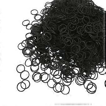 Mini Rubber Bands, Soft Elastic Bands, Premium Small Tiny Black Rubber Bands For Kids Hair, Braids Hair, Wedding Hairstyle (1000 Pieces, Black)