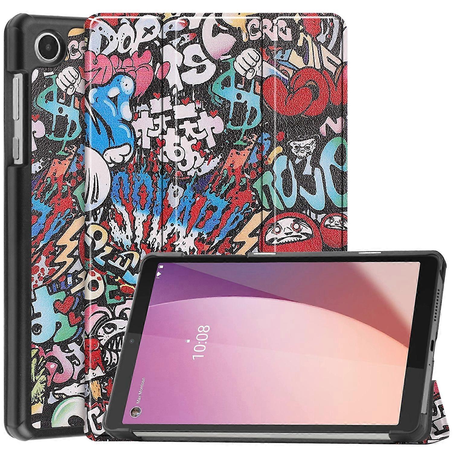 For Lenovo Tab M8 4th Gen 3folt Wake Up Smart Cover Case Design 1 Case Cover