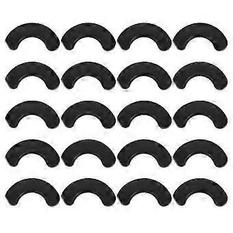 SNDO-20pcs Supports d'haltères pratiques, coussinets antichoc pour haltères, outils de fitness (noir)