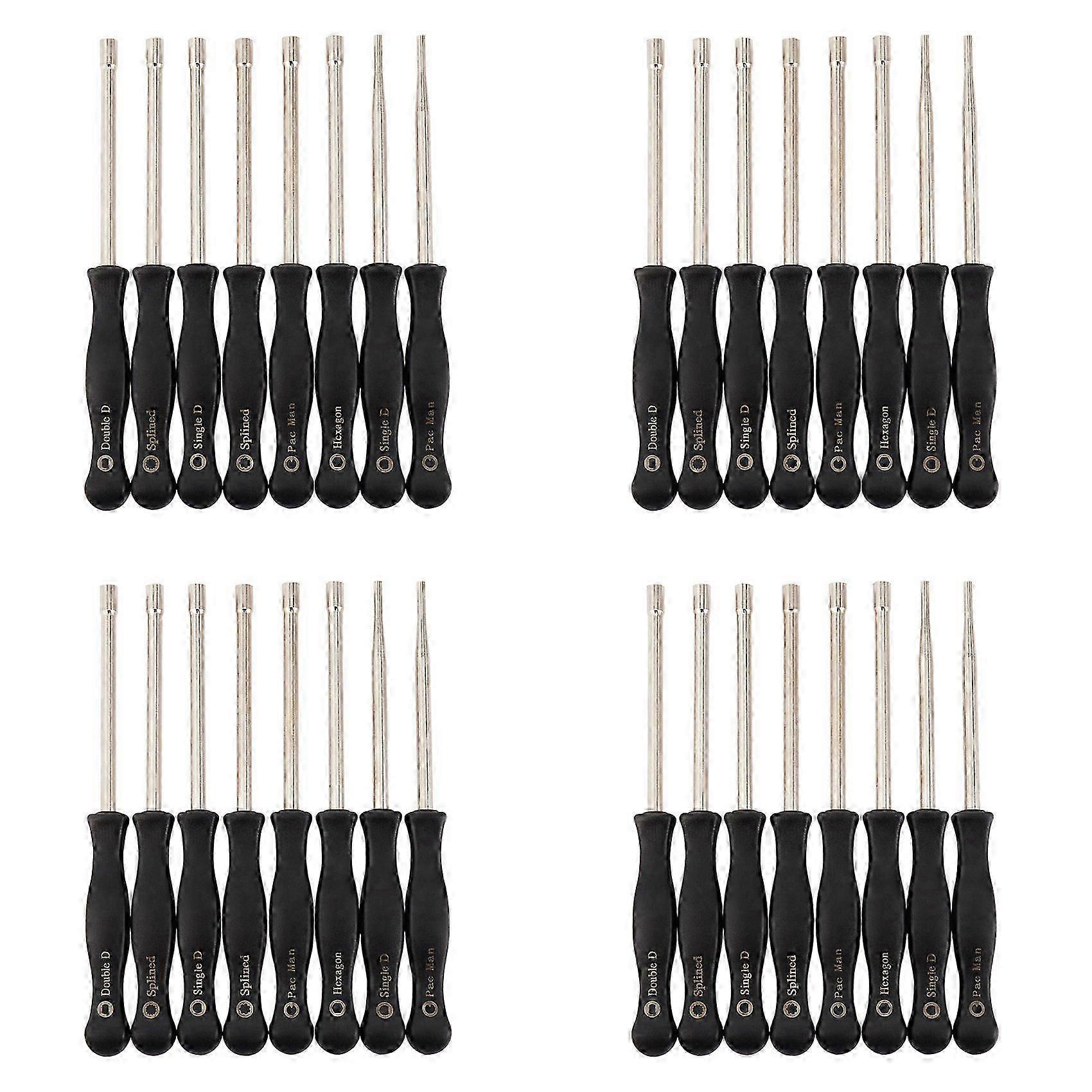 32 Pcs Screwdriver Carburetor Adjustment Tool Single D Double D Hexagon Hex Socket Kit Set