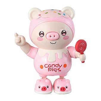 Upgraded Electronic Pets Pig Dancing Toy Doll Pink