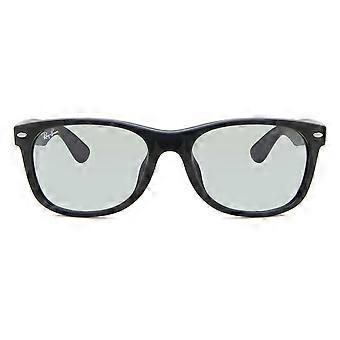 Ray-Ban RB2132F New Wayfarer Asian Fit 601/52 Full Rim Shiny Black Unisex Wayfarer Sunglasses UV1 Original