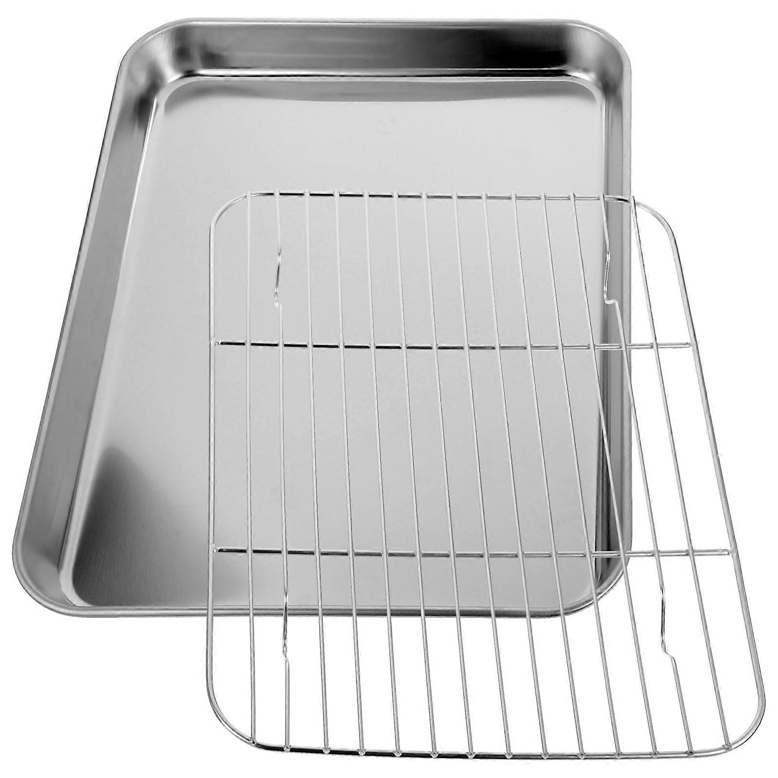 2 Pieces/Set Bread Loaf Pan Lid Cookie Drying Racks Cookie Cooling Rack Baking Sheet Rack Baking Tray Rack Set