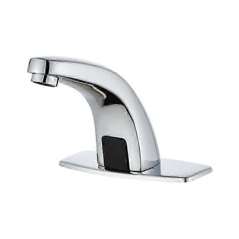 Automatic Touchless Sink Faucet with Perforated Cover, DC Sensor, Chrome