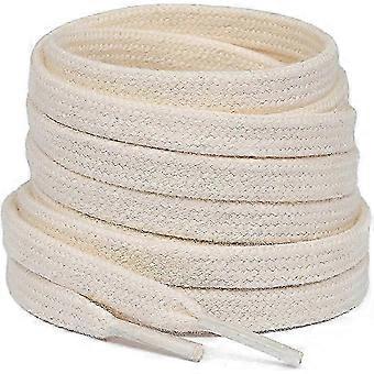 Flache Schnürsenkel aus Baumwolle, 8 mm breit, reißfest, für Freizeitschuhe (2er-Pack)