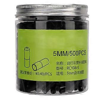 500pcs Bicycle Brake Cable Housing 5mm High Poly Plastic Material Glossy Edges Bike Cable Ferrules Durable Replacement Parts UX