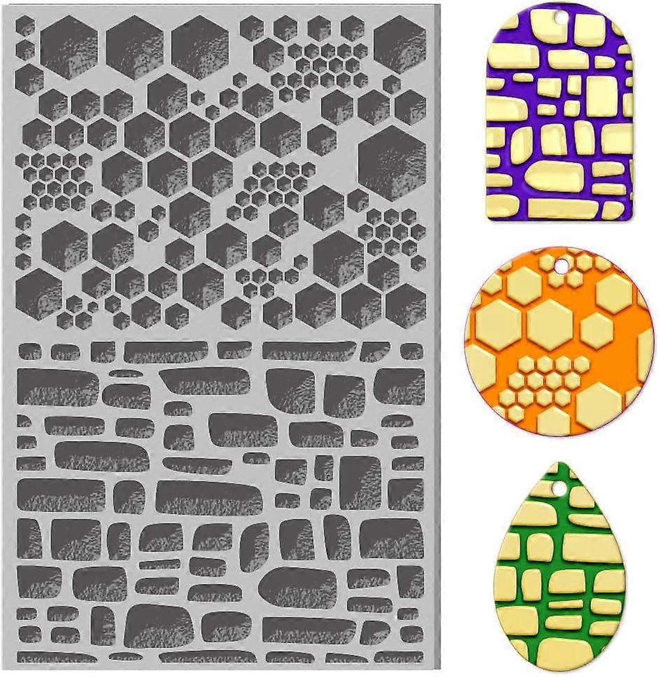 Regular Pattern Polymer Clay Texture Sheets Beehive Wall Rubber Polymer Clay Clay Mat Tool Used for Making Ears