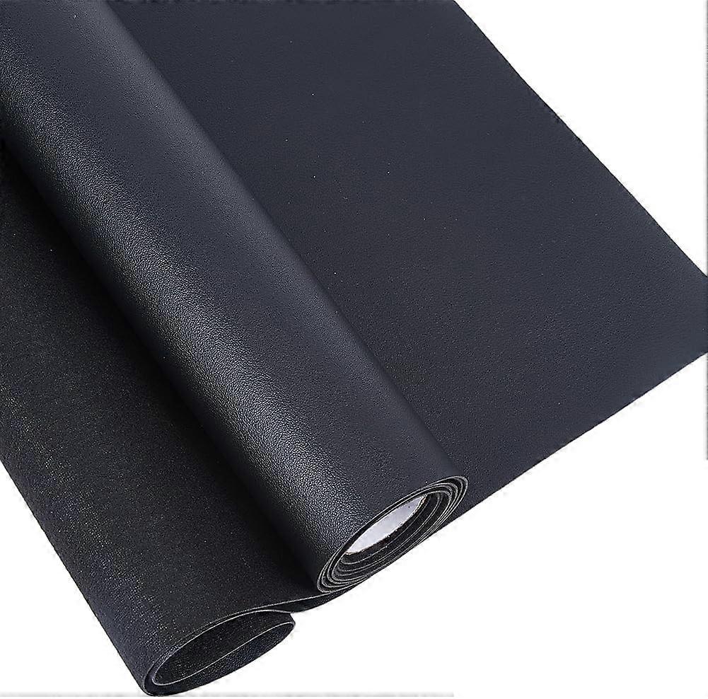 Rectangle PU Leather Fabric for Sofa/Seat Patch Black 1350x300x1mm